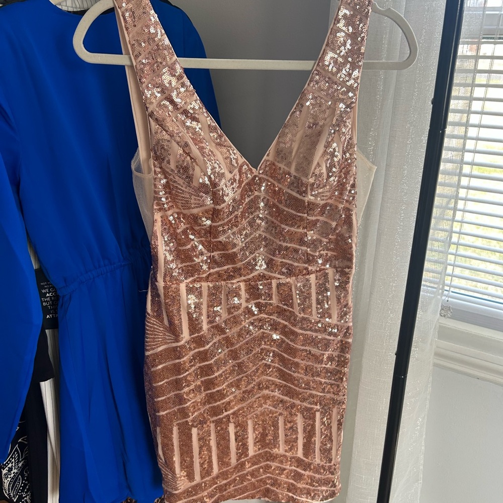 Sequin Rose Gold Dress